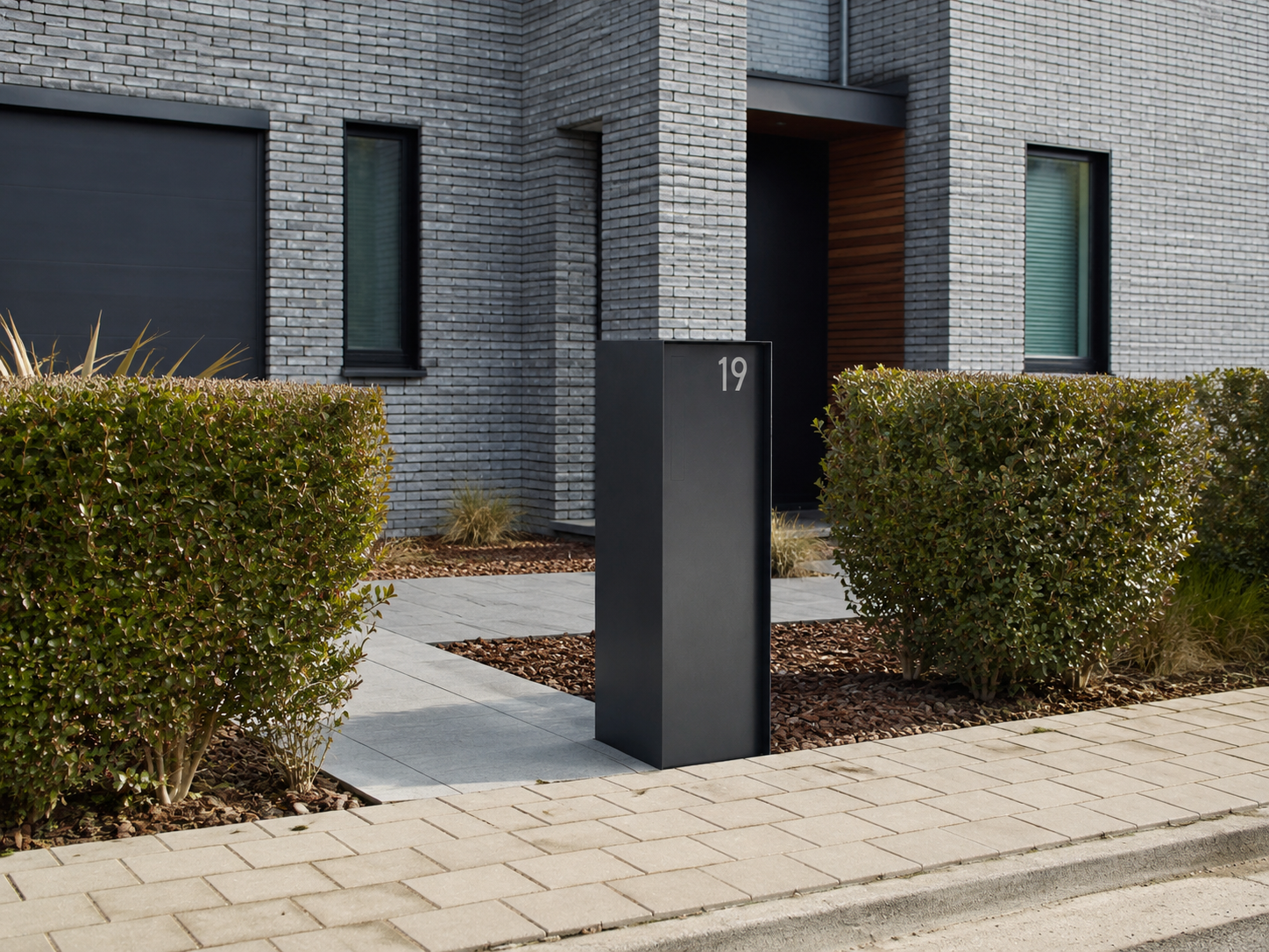 ONZO Entrada Parcelbox Paketkasten aus verzinktem Stahl in Schwarz